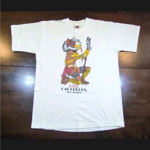 Fruit of the Loom Other - Vintage KWEO Kachina Wolf T Shirt Native Indian Tribal Las Cruces New Mexico Lrg